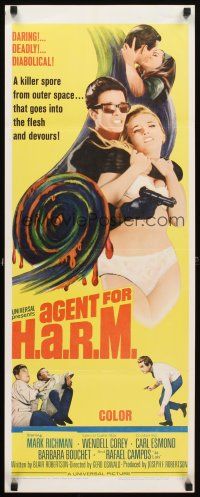 4g154 AGENT FOR H.A.R.M. insert '66 Mark Richman, Wendell Corey, sexy spy in bikini!