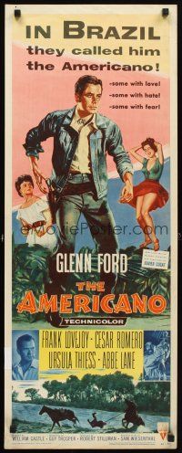 4g162 AMERICANO insert '55 Glenn Ford is a stranger to Brazil but no stranger to danger!
