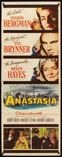 4g163 ANASTASIA insert '56 great close ups of Ingrid Bergman, Yul Brynner, Helen Hayes!