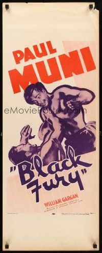4g195 BLACK FURY insert R56 coal miner union organizer Paul Muni, directed by Michael Curtiz