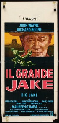 4g054 BIG JAKE Italian locandina '71 Richard Boone wanted gold, John Wayne gave him lead instead!