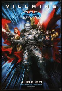 4k054 BATMAN & ROBIN advance DS 1sh '97 Arnold Schwarzenegger, Uma Thurman!