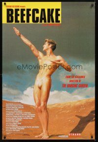 4k066 BEEFCAKE 1sh '99 biography of Bob Mizer, founder of the Athletic Model Guild!