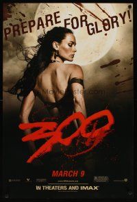 4j694 300 queen style commercial poster '07 Zack Snyder directed, cool image of Lena Headly!