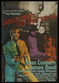 4j795 DR. NO REPRODUCTION German '90s art of Sean Connery as James Bond & Ursula Andress!