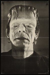 4j710 FRANKENSTEIN commercial poster '70s great close up of Glenn Strange as the monster!