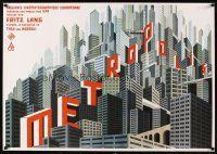 4j756 METROPOLIS German commercial poster '07 Fritz Lang, different art by Boris Bilinsky!
