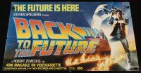 4j644 BACK TO THE FUTURE video poster R86 art of Michael J. Fox & Delorean by Drew Struzan!