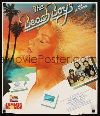 4j522 BEACH BOYS: LIVE IN CONCERT 18x21 music poster '83 cool art of sexy blonde woman!