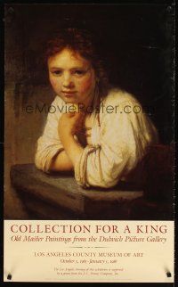 4j488 COLLECTION FOR A KING 22x36 art exhibition '85 Rembrandt van Rijn artwork!