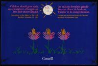 4j612 CONVENTION ON THE RIGHTS OF THE CHILD special 20x30 '91 cool art of flower hands