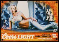 4j471 COORS LIGHT 15x21 advertising poster '02 sexy Queen of Halloween, Jaime Pressly!
