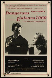4j042 DANGEROUS LOVE AFFAIRS special 23x35 R60s Les Liaisons Dangereuses, Jeanne Moreau, Vadim!