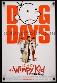 4j085 DIARY OF A WIMPY KID: DOG DAYS 2-sided style B mini poster '12 Zachary Gordon, wacky games!