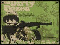 4j086 DIRTY DOZEN numbered Alamo Drafthouse special 18x24 R09 art of Lee Marvin w/gun!
