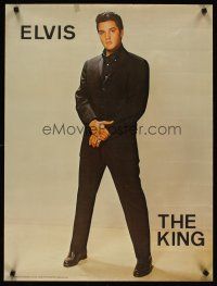 4j536 ELVIS THE KING 24x32 Dutch music poster '60s great full-length image of Presley!