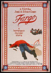 4j100 FARGO mini poster '96 a homespun murder story from the Coen Brothers, great image!