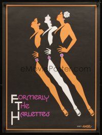 4j540 FORMERLY THE HARLETTES 25x33 music poster '77 Richard Amsel art of sexy singers!