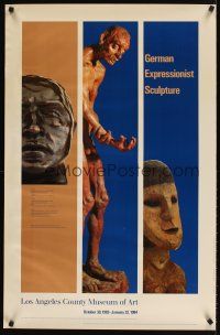 4j492 GERMAN EXPRESSIONIST SCULPTURE 24x37 art exhibition '83 cool images of sculptures!