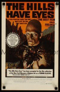 4j111 HILLS HAVE EYES 11x17 special poster '78 Wes Craven, sub-human Michael Berryman!