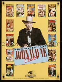 4j662 JOHN WAYNE CLASSICS video poster '86 great images of The Duke in early roles!