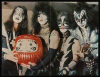 4j551 KISS 2-sided 16x21 music poster '70s great images of the band in make-up!