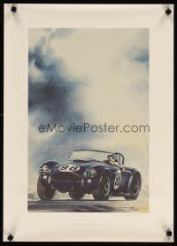 4j580 LEW SPENCER IN THE TEAM COBRA CSX-2136 signed & numbered 18x26 art print '63 by Bill Neale