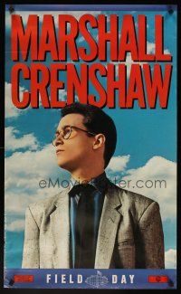 4j554 MARSHALL CRENSHAW Field Day style 21x35 music poster '83 Field Day, cool image of singer!