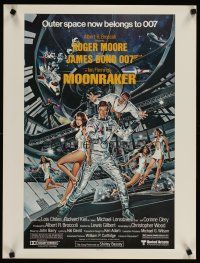 4j130 MOONRAKER special 21x27 '79 art of Roger Moore as James Bond & sexy babes by Goozee!