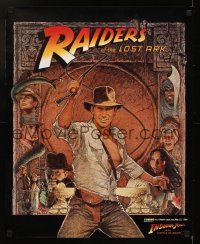 4j670 RAIDERS OF THE LOST ARK video poster R84 art of adventurer Harrison Ford by Richard Amsel!