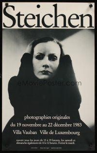 4j510 STEICHEN 17x27 French art exhibition '83 wonderful Edward Steichen photo of Greta Garbo!