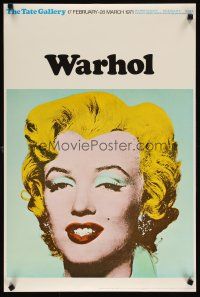 4j511 TATE GALLERY WARHOL 20x30 English art exhibition '71 Andy Warhol art of Marilyn Monroe!