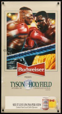 4j620 TYSON VS HOLYFIELD special 19x36 '91 Iron Mike Tyson, fight that never happened!