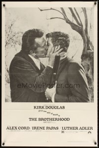4m116 BROTHERHOOD 1sh '68 Kirk Douglas gives the kiss of death to Alex Cord!