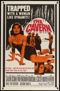 4m151 CAVERN 1sh '65 Edgar Ulmer, trapped with a very bad girl like dynamite!