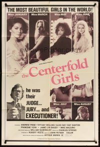 4m152 CENTERFOLD GIRLS 1sh '74 judge, jury & executioner of most beautiful girls in the world!