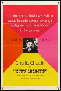 4m166 CITY LIGHTS 1sh R72 Charlie Chaplin goes from the ridiculous to the sublime!