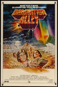 4m201 DAMNATION ALLEY 1sh '77 Jan-Michael Vincent, artwork of cool vehicle by Paul Lehr!