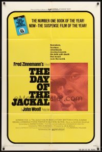 4m209 DAY OF THE JACKAL 1sh '73 Fred Zinnemann assassination classic, master killer Edward Fox!