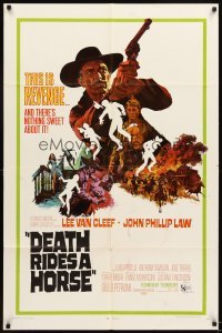 4m213 DEATH RIDES A HORSE 1sh '68 Giulio Petroni's Da uomo a uomo, tough Lee Van Cleef!