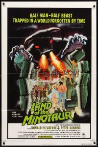 4m223 DEVIL'S MEN 1sh '77 Land of the Minotaur, Robert Tanenbaum fantasy monster art!