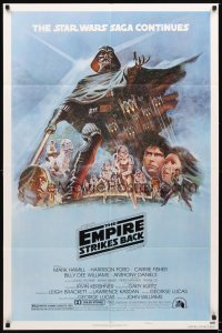4m258 EMPIRE STRIKES BACK style B 1sh '80 George Lucas sci-fi classic, cool art by Tom Jung!