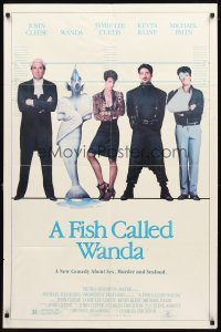 4m299 FISH CALLED WANDA 1sh '88 John Cleese, Jamie Lee Curtis, Kline & Palin in line up!