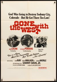 4m343 GONE WITH THE WEST 1sh '75 James Caan, Stefanie Powers, western action!
