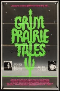 4m355 GRIM PRAIRIE TALES 1sh '90 James Earl Jones, Brad Dourif, cool cactus design by Chris Davis!