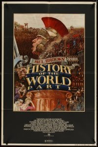 4m381 HISTORY OF THE WORLD PART I 1sh '81 artwork of Roman soldier Mel Brooks by John Alvin!