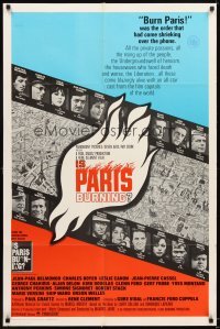 4m421 IS PARIS BURNING 1sh '66 Rene Clement's Paris brule-t-il, World War II all-star cast!