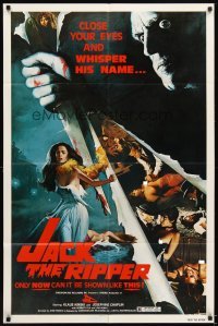4m424 JACK THE RIPPER 1sh '79 Jess Franco, Klaus Kinski, cool sexy horror art by Copeland!
