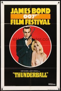 4m425 JAMES BOND 007 FILM FESTIVAL style B 1sh '75 Sean Connery w/sexiest girl, Thunderball!