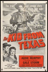 4m442 KID FROM TEXAS military 1sh R50s Audie Murphy as Billy the Kid, Gale Storm!